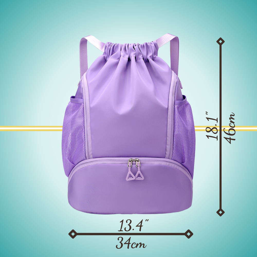 Pickleball Backpack with Shoe Department purple