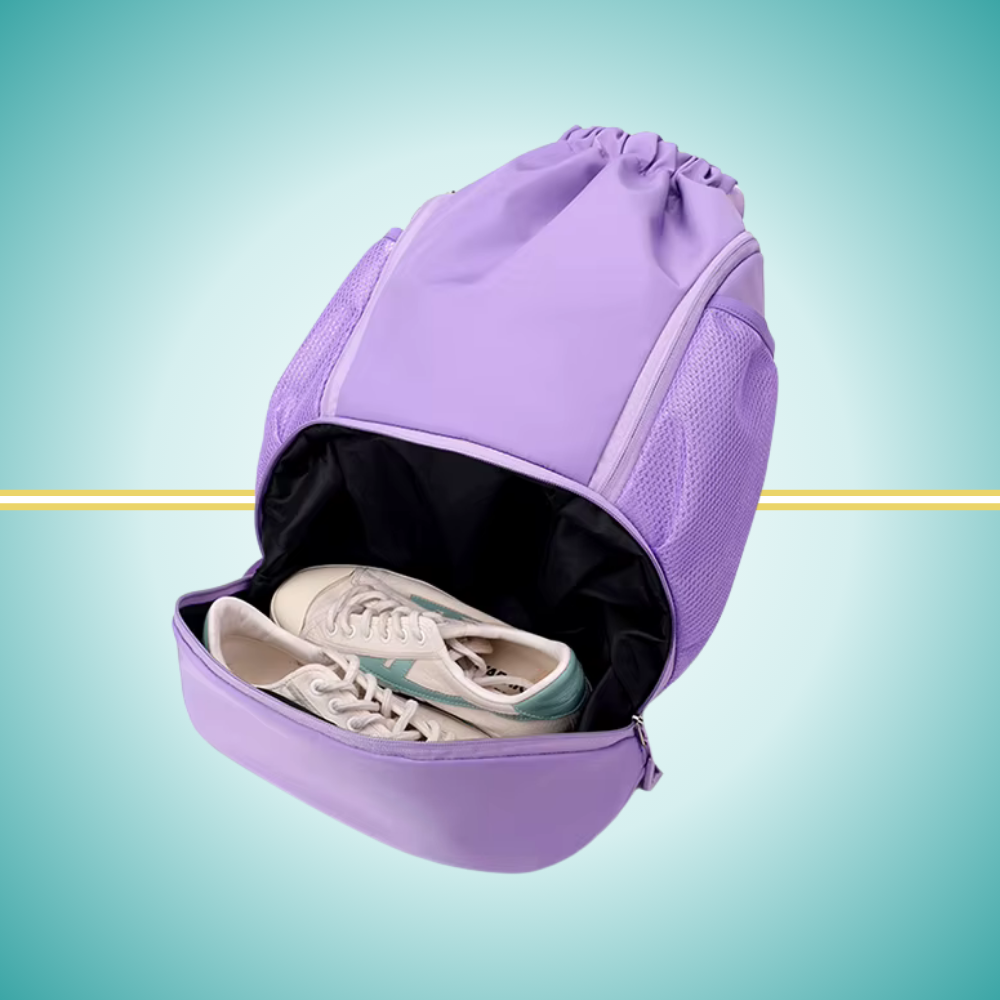 Pickleball Backpack with Shoe Department purple