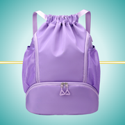 Pickleball Backpack with Shoe Department purple