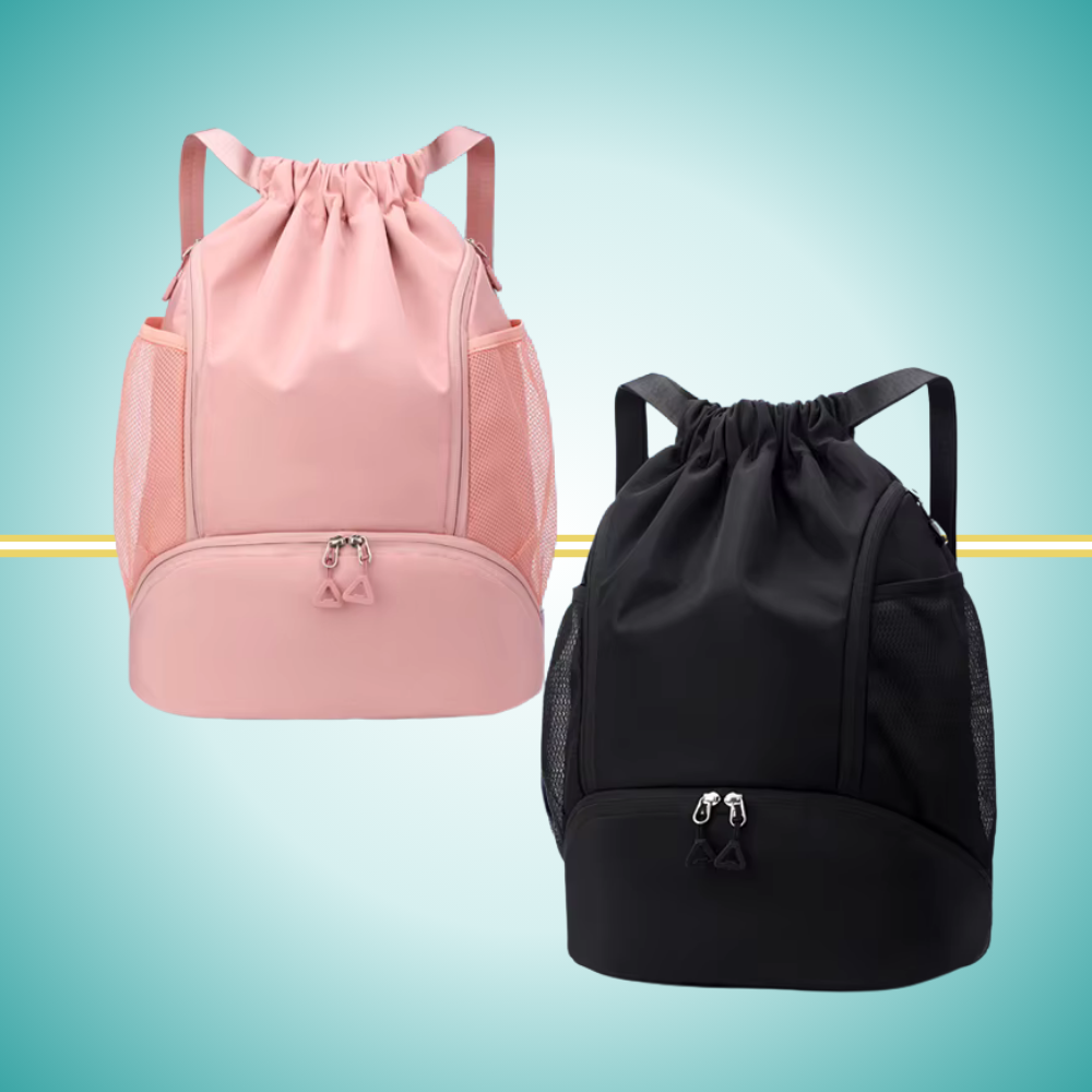 Pickleball Backpack with Shoe Department pink and black