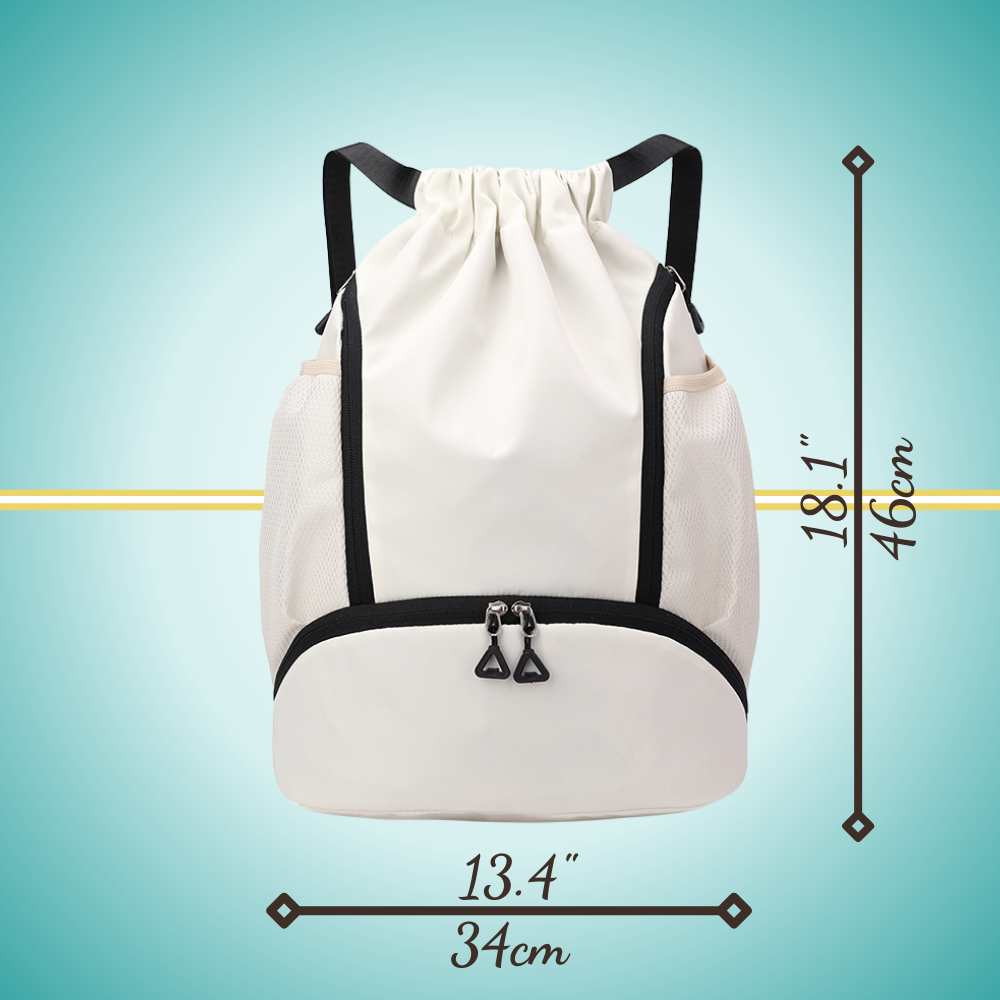 Pickleball Backpack with Shoe Department white