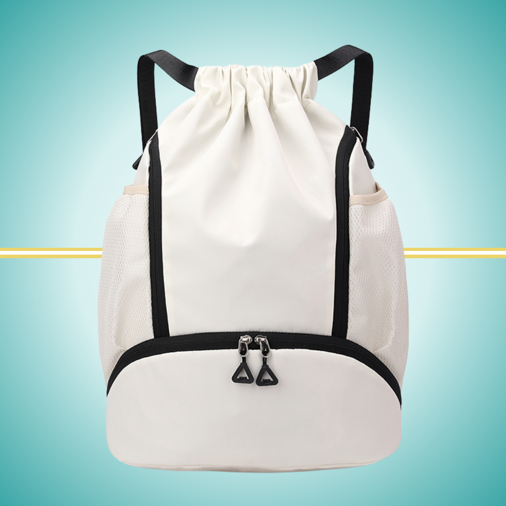 Pickleball Backpack with Shoe Department white for women