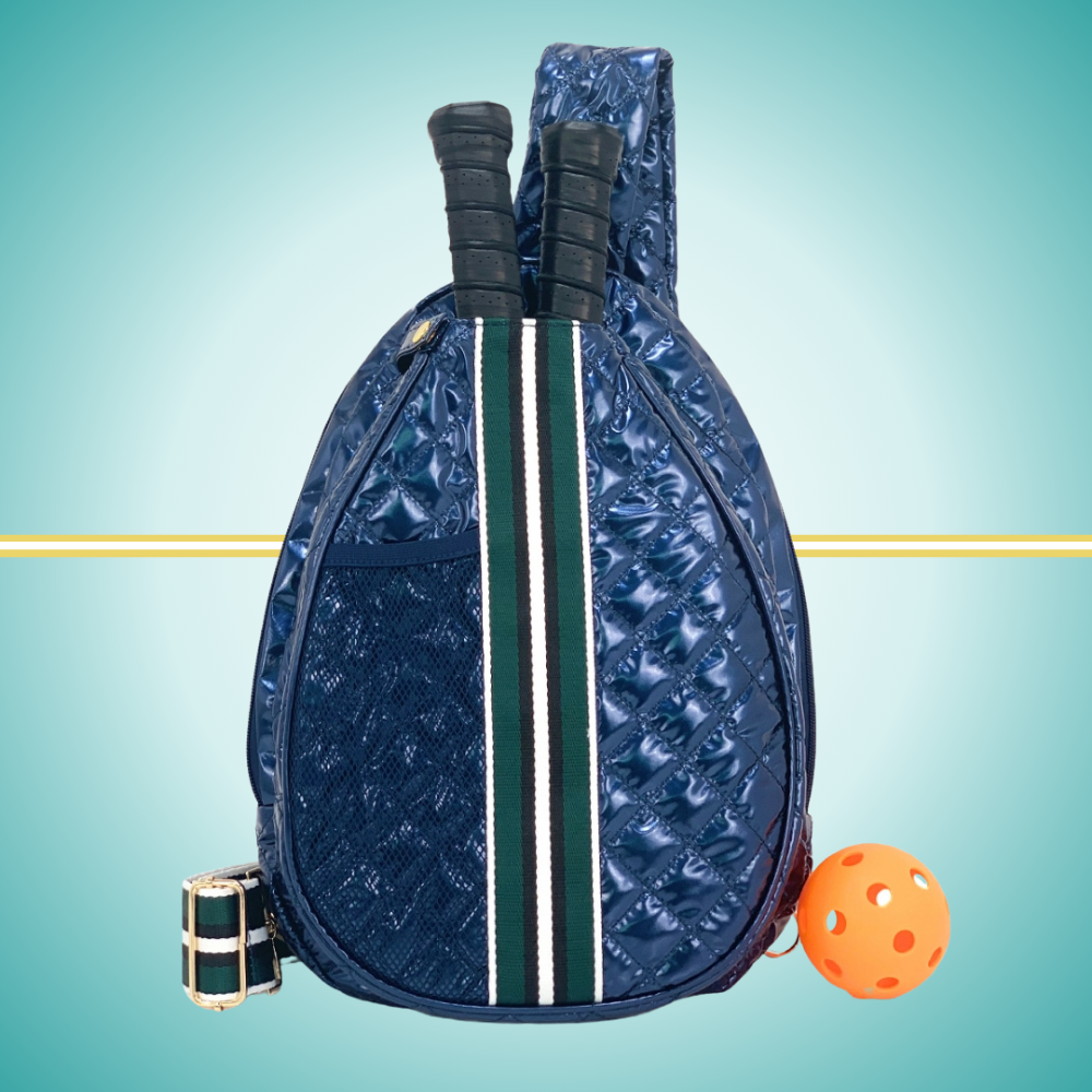 ladies cute pickleball bags sling bag puffer navy
