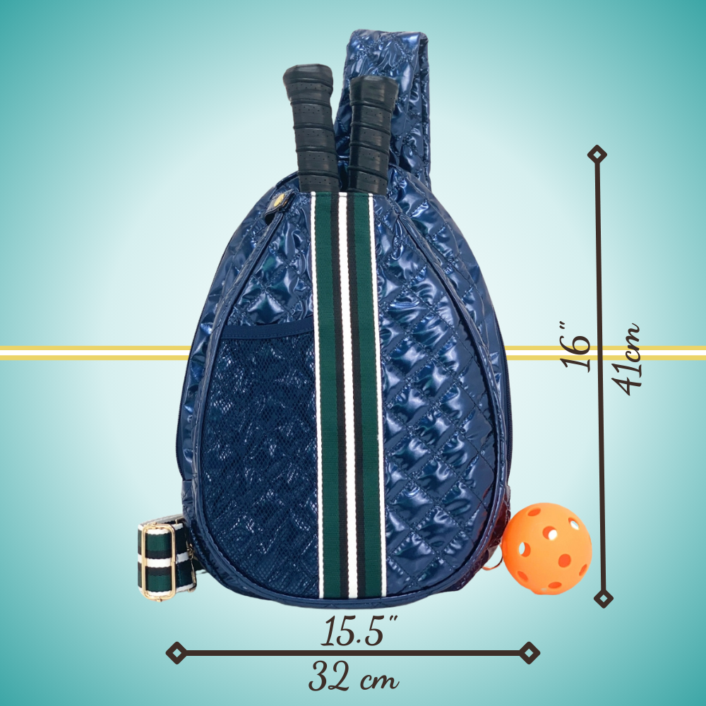 ladies cute pickleball bags sling bag puffer navy