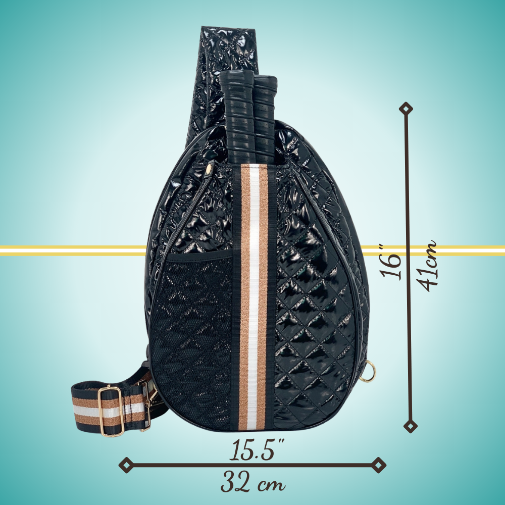 ladies cute pickleball bags slingbag black