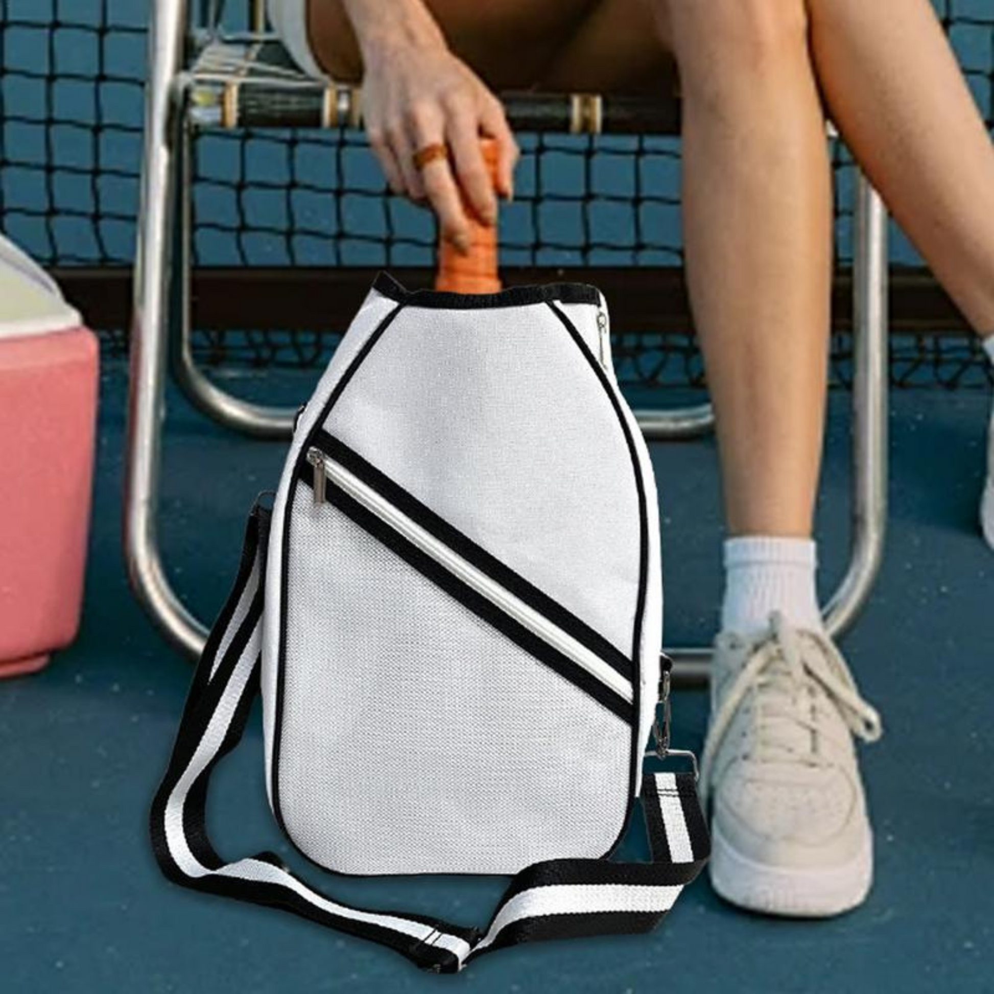pickleball paddle bag white