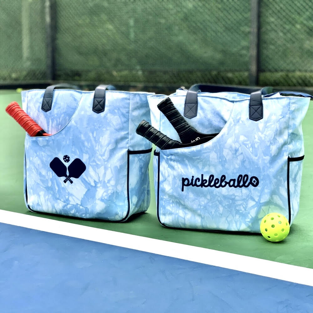Premium Canvas Pickleball Tote Bag for Women with Two-Paddle Capacity Front Cover - Stylish Pickleball Gear Bag