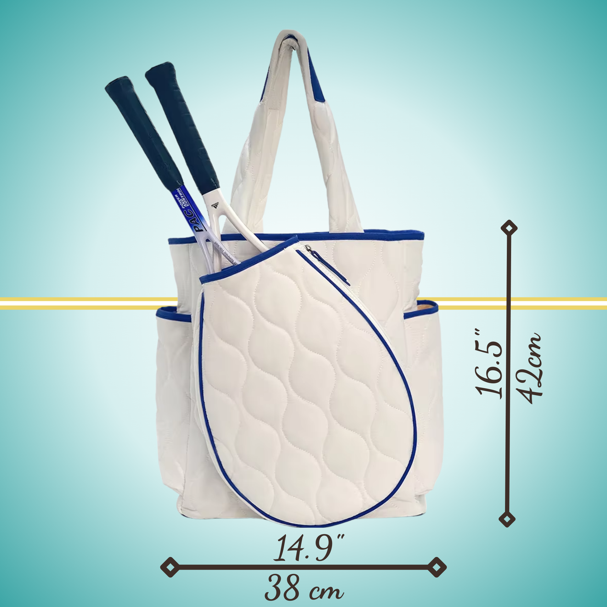 tennis convertible backpack for women with racket case white
