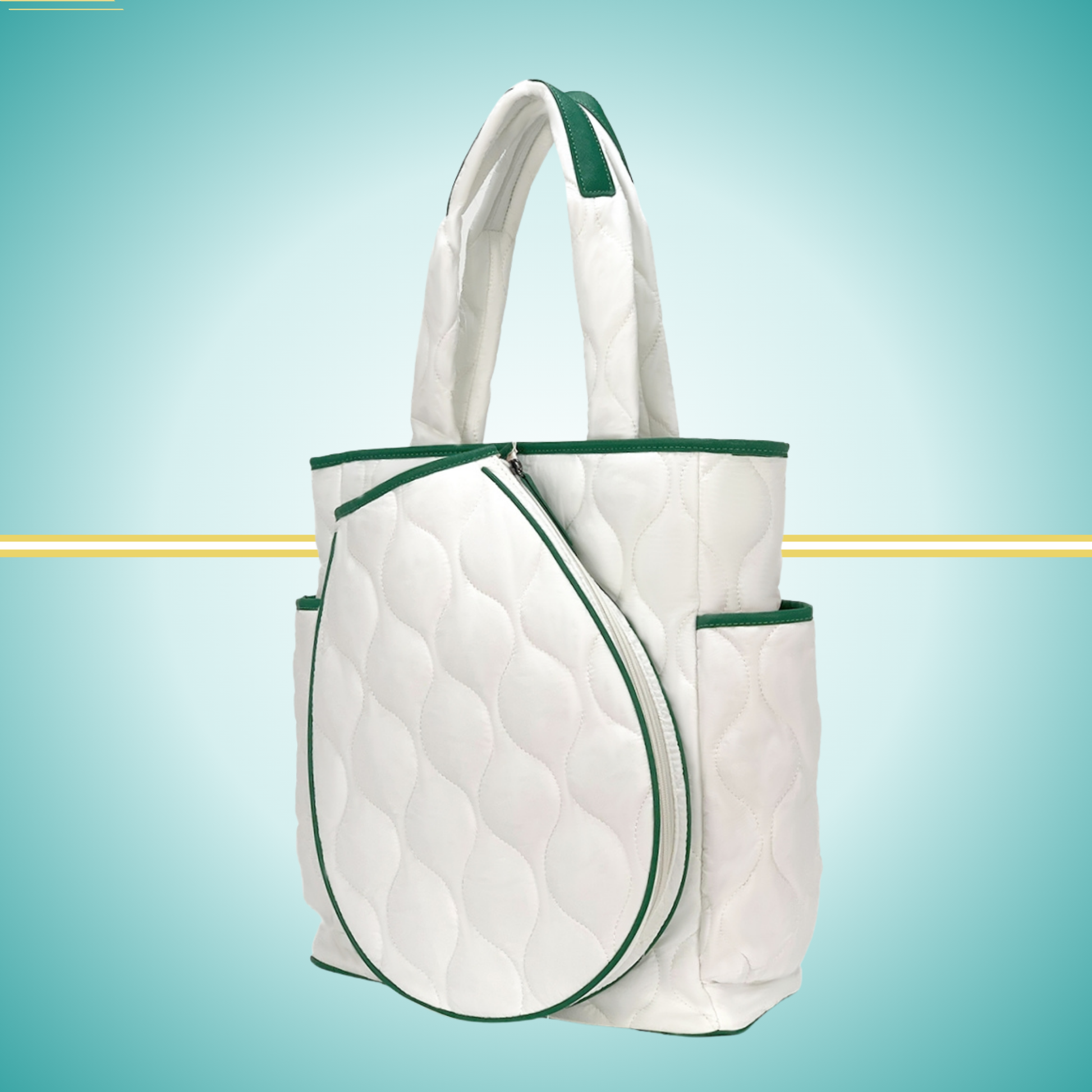 tennis convertible backpack for women with racket case white