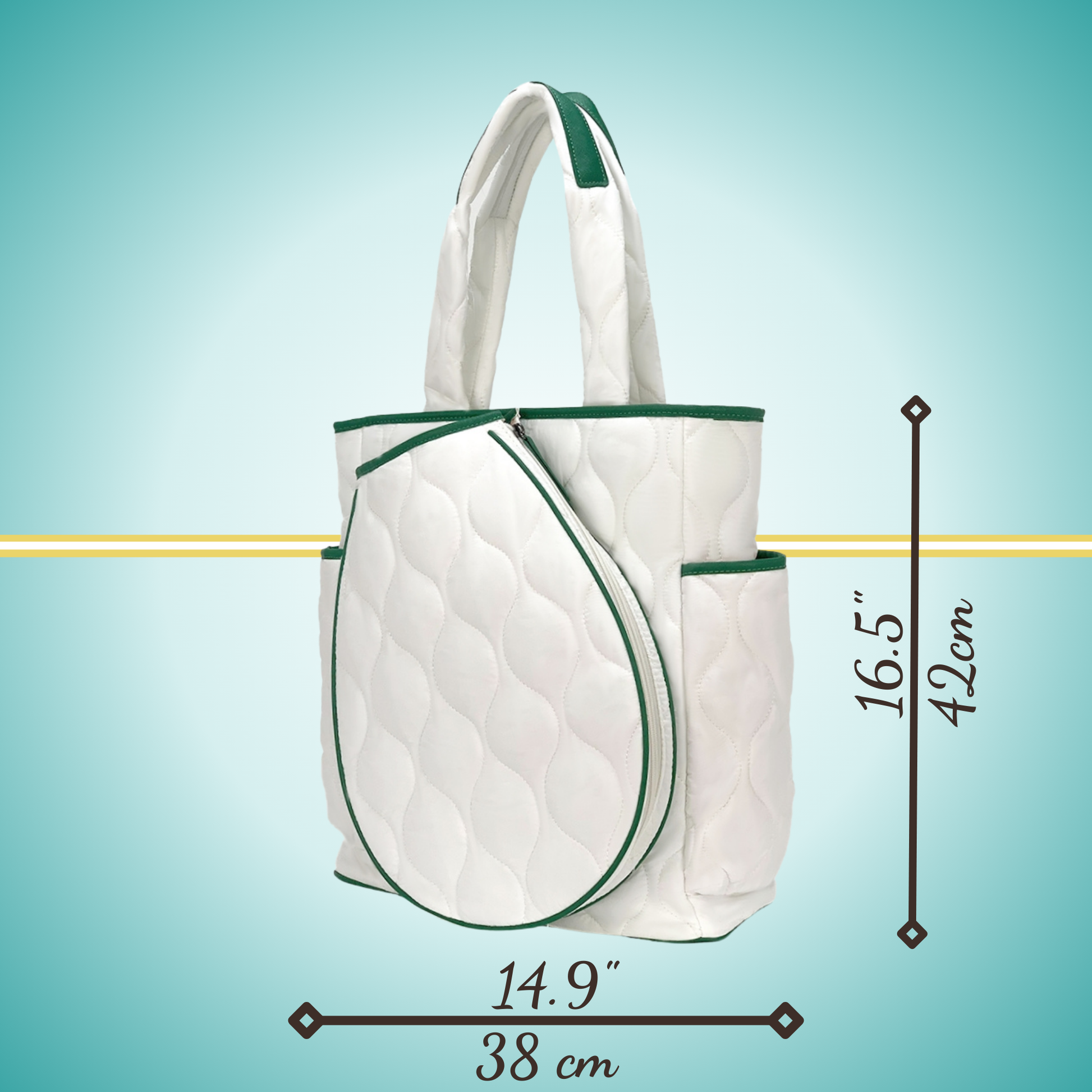 tennis convertible backpack for women with racket case white