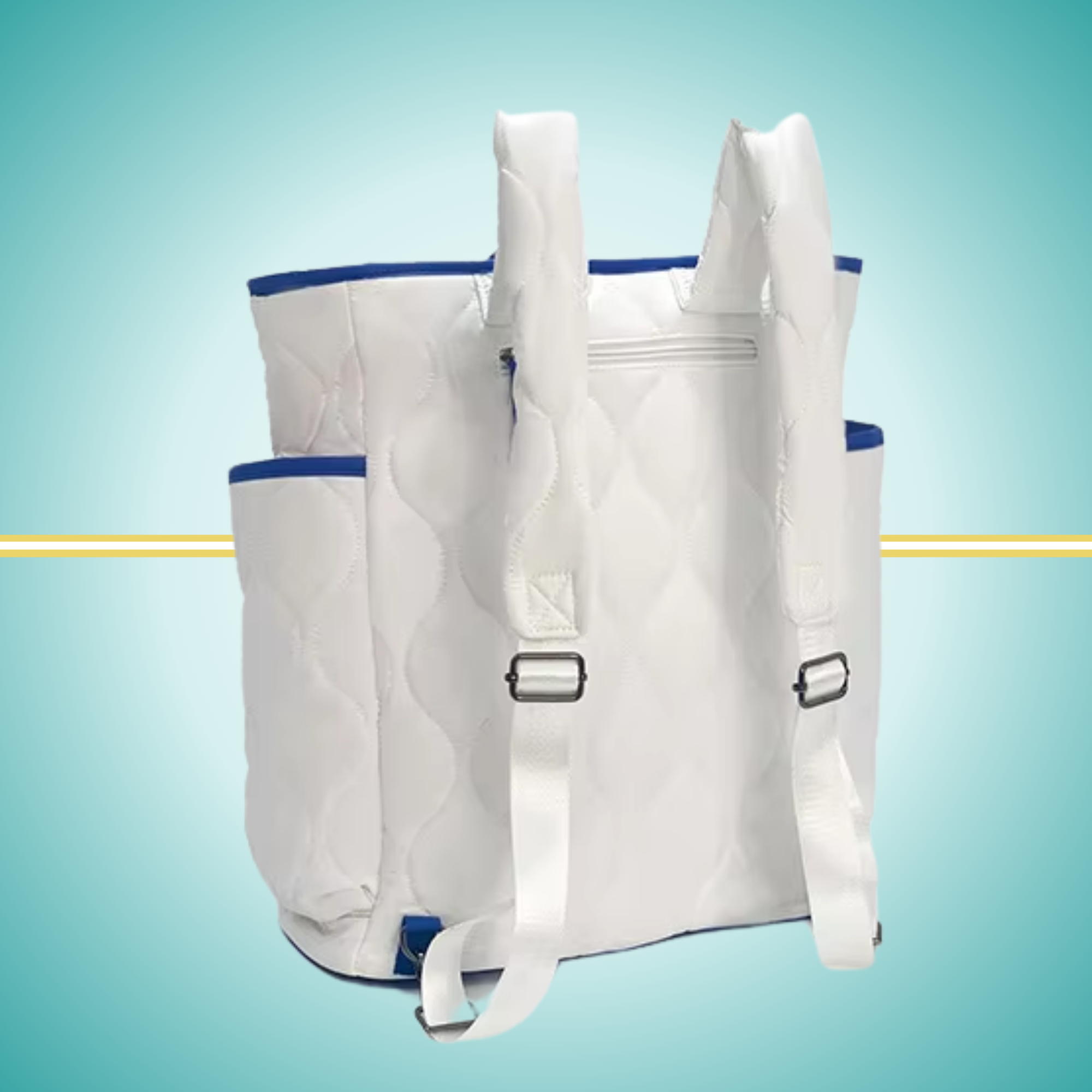 tennis convertible backpack for women with two racket cover case white