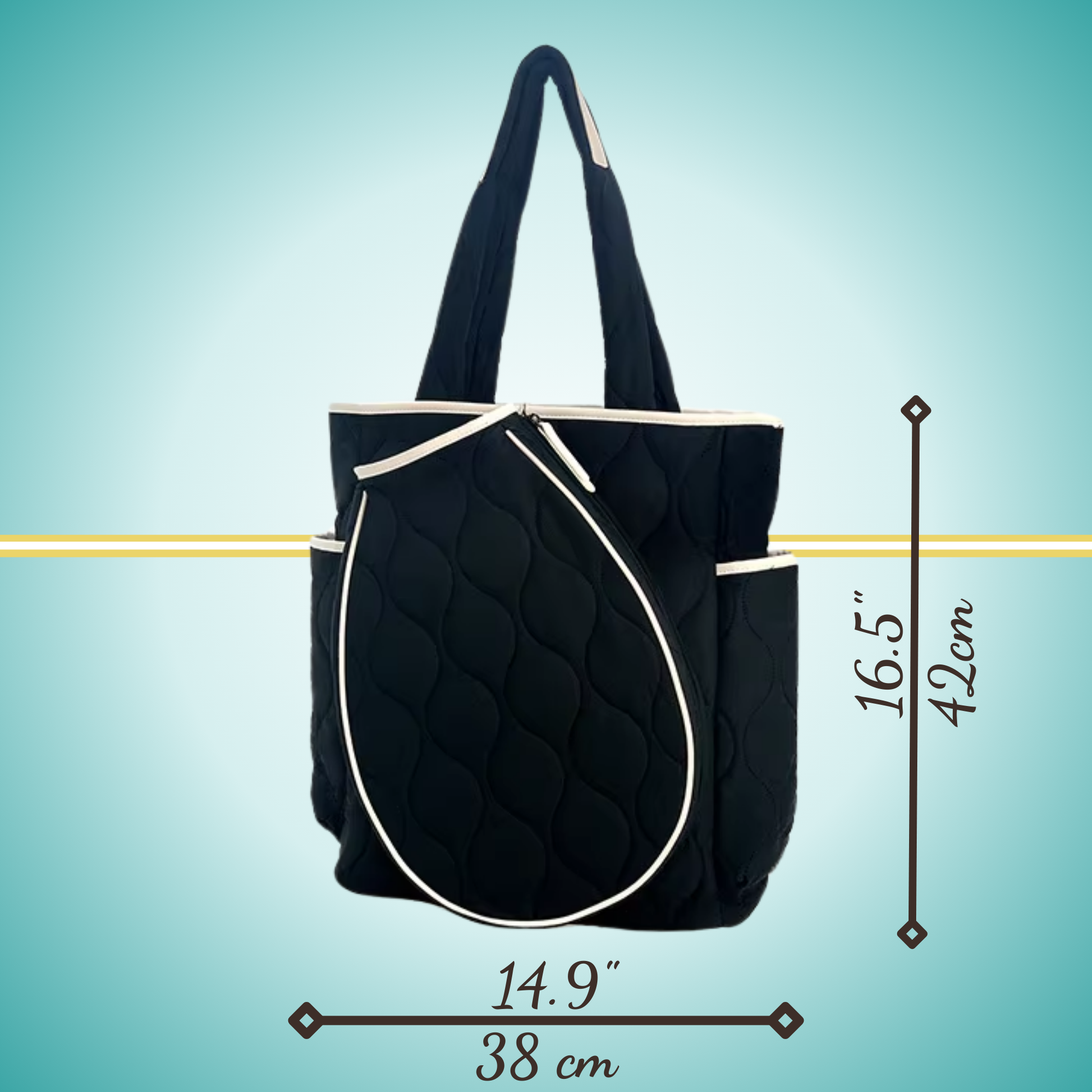 tennis convertible backpack for women with racket case black