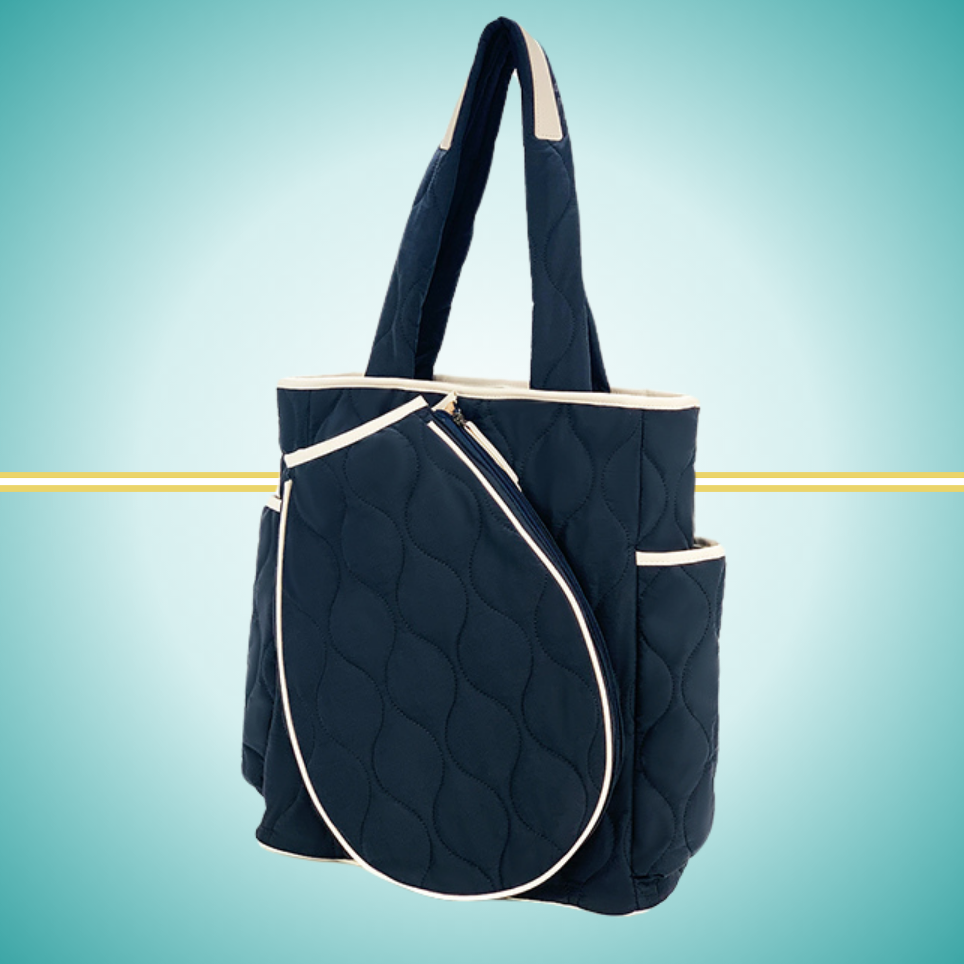 tennis convertible backpack for women with racket case navy