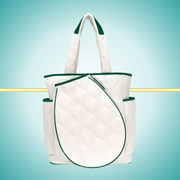 tennis convertible backpack for women with racket case white