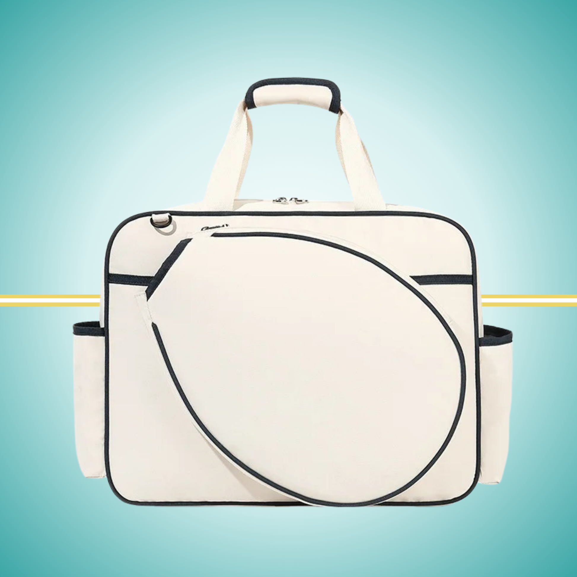 Tennis Convertible Bag for Women: Transforms from tote to crossbody racket bag, white style